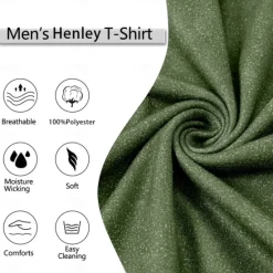 Online OUKU Men's Graphic Tribal Henley Shirt Short Sleeve 3D Print Fashion Designer Basic Street Casual Daily Summer Spring Light Blue Black Light Green Khaki Henley Henley T-Shirt