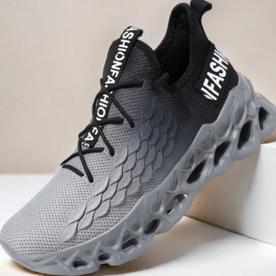 OUKU Men's Green Running Sneakers with Mesh Upper and Lightweight Design – Breathable, Comfortable Athletic Shoes for Sports, Workouts and Casual Wear