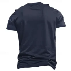 Discount OUKU Men's Grimace T Shirt Tee Top 100% Cotton Short Sleeve Graphic Shirt Army Green / Olive Black Dark Blue Comfortable Tee Vacation Street Fashion Designer Clothing