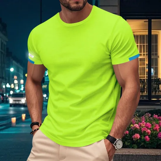 Hot OUKU Men's Gym Shirt Athletic Shirts Crew Neck Short Sleeves Casual Daily Gym Quick dry Breathable Solid Color Black White Activewear Polyester Sport Outdoor