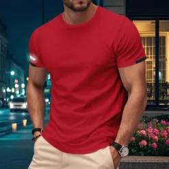 Hot OUKU Men's Gym Shirt Athletic Shirts Crew Neck Short Sleeves Casual Daily Gym Quick dry Breathable Solid Color Black White Activewear Polyester Sport Outdoor