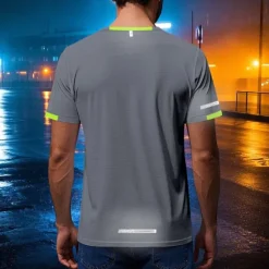 Hot OUKU Men's Gym Shirt Athletic Shirts Crew Neck Short Sleeves Casual Daily Gym Quick dry Breathable Solid Color Black White Activewear Polyester Sport Outdoor