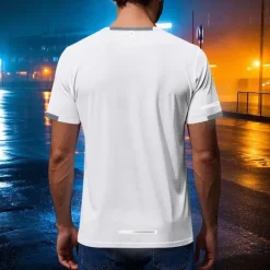 Hot OUKU Men's Gym Shirt Athletic Shirts Crew Neck Short Sleeves Casual Daily Gym Quick dry Breathable Solid Color Black White Activewear Polyester Sport Outdoor