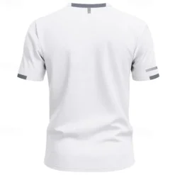 Hot OUKU Men's Gym Shirt Athletic Shirts Crew Neck Short Sleeves Casual Daily Gym Quick dry Breathable Solid Color Black White Activewear Polyester Sport Outdoor