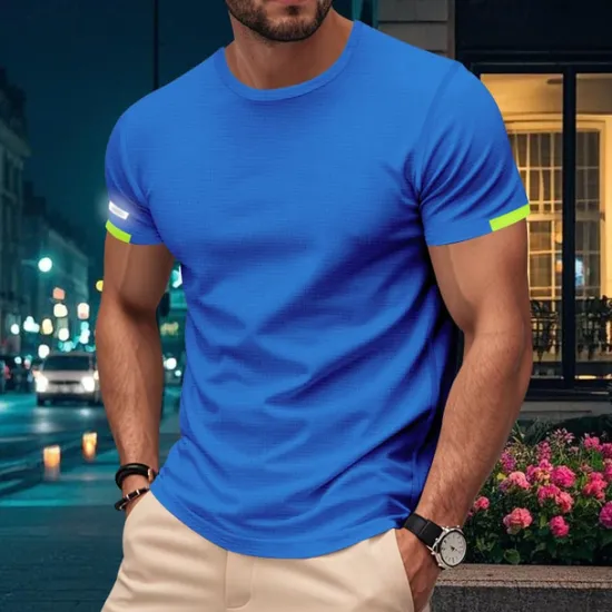 Hot OUKU Men's Gym Shirt Athletic Shirts Crew Neck Short Sleeves Casual Daily Gym Quick dry Breathable Solid Color Black White Activewear Polyester Sport Outdoor