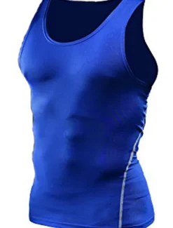 Discount OUKU Men's Gym Shirt Compression Tank Fitness Tank Men Tops Crew Neck Sleeveless Sports & Outdoor Vacation Going out Casual Daily Gym Quick dry Breathable Soft Plain Black White Activewear Fashion Sport