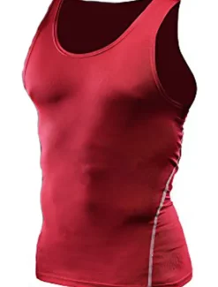 Discount OUKU Men's Gym Shirt Compression Tank Fitness Tank Men Tops Crew Neck Sleeveless Sports & Outdoor Vacation Going out Casual Daily Gym Quick dry Breathable Soft Plain Black White Activewear Fashion Sport