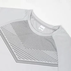 Online OUKU Men's Gym Shirt Sports T-Shirt Crew Neck Short Sleeve Sports & Outdoor Fitness Cycling / Bike Gym Soft Quick Dry Plain Silver Black Activewear Fashion Sport