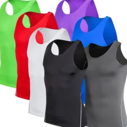 Online OUKU Men's Gym Tank Top Compression Tank Top Sleeveless Vest / Gilet Athletic Summer Breathable Quick Dry Moisture Wicking Soft Gym Workout Running Active Training Sportswear Activewear Solid Colored