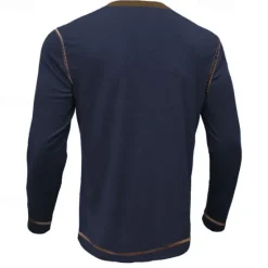 Sale OUKU Men's Halloween Letters I fix stuff.That's what i do. Henley Shirt Long Sleeve 3D Printing Outdoor Vacation Daily Winter Spring & Fall Black Navy Blue Henley Henley T-Shirt