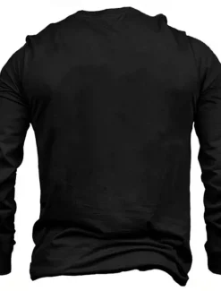 Online OUKU Men's Hang In There It Gets Worse T Shirt Long Sleeve T shirt Print Crew Neck Shirt Fashion Daily Basic Street Casual Daily Black Red Blue Summer Spring All Seasons Clothing Apparel