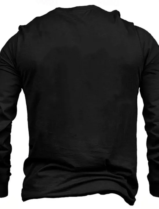 Online OUKU Men's Hang In There It Gets Worse T Shirt Long Sleeve T shirt Print Crew Neck Shirt Fashion Daily Basic Street Casual Daily Black Red Blue Summer Spring All Seasons Clothing Apparel