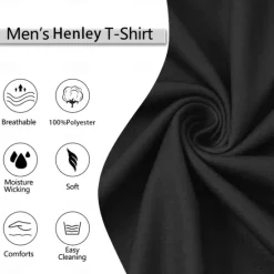 Discount OUKU Men's Henley Shirt Cool Shirt Long Sleeve Shirt Long Sleeve Henley Spring & Fall Letter Graphic Prints Designer Basic Casual Street Sports Holiday Black White Blue Top Tee for Men