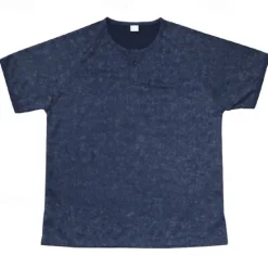 Best OUKU Men's Henley Shirt Tee Short Sleeve Solid Color Plain Distressed Buttons Washed Henley Outdoor Casual Daily Summer Spring & Fall Black Gray Navy Blue Henley T-Shirt