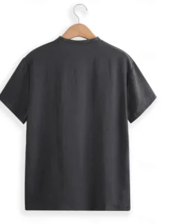 New OUKU Men's Henley Shirt Tee Top Plain V Neck Street Vacation Short Sleeves Clothing Apparel Fashion Designer Basic