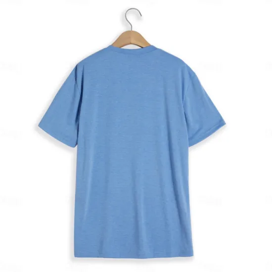 Clearance OUKU Men's Henley Shirt Tee Top Plain Henley Street Vacation Short Sleeve Button Pocket Clothing Apparel Fashion Designer Basic