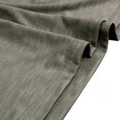 Outlet OUKU Men's Henley Shirt Tee Top Long Sleeve Solid Color Fashion Daily Buttons Henley Outdoor Street Causal Summer Army Green Black White Henley T-Shirt