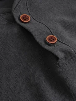 Discount OUKU Men's Henley Shirt Tee Top Plain Henley Street Vacation Short Sleeve Button-Down Clothing Apparel Designer Basic Modern Contemporary