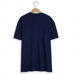 New OUKU Men's Henley Shirt Tee Top Plain Henley Street Vacation Short Sleeves Pocket Vintage Style Clothing Apparel Fashion Designer Basic