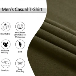 New OUKU Men's Henley Shirt Tee Top Plain Henley Street Vacation Short Sleeves Pocket Vintage Style Clothing Apparel Fashion Designer Basic