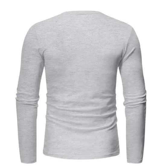 Clearance OUKU Men's Henley Shirt T-shirt Suits Tracksuit Tennis Shirt Long Sleeve Henley Spring & Fall Plain Gymnatics Casual 2 Piece Vacation Daily Wear Activewear Black White Navy Blue Top Tee for Men