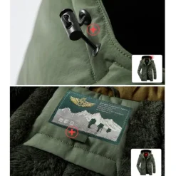 Outlet OUKU Men's Hiking Fleece Jacket Winter Jacket Thick Warm Hooded Parka Military Windbreaker Outdoor Detachable Cap Black Trench Coat Outerwear Hunting Ski Snowboard Camping Caving Army Green Khaki Blue