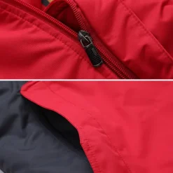 Outlet OUKU Men's Hiking Jacket Ski Jacket Hiking Windbreaker Fleece Winter Outdoor Windproof Breathable Hoodie Winter Jacket Top Single Slider Hunting Fishing Climbing Army Green Black Red Blue