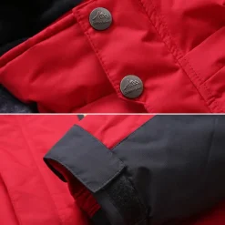 Outlet OUKU Men's Hiking Jacket Ski Jacket Hiking Windbreaker Fleece Winter Outdoor Windproof Breathable Hoodie Winter Jacket Top Single Slider Hunting Fishing Climbing Army Green Black Red Blue