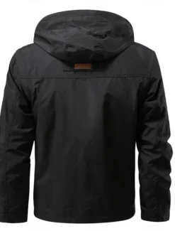 Clearance OUKU Men's Hiking Jacket Tactical Jacket Windcheater Jacket Sports Outdoor Camping & Hiking Waterproof Windbreaker Detachable Design Spring & Fall Solid Color Active Hooded Regular Black Green Khaki