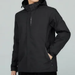 Sale OUKU Men's Hiking Jacket Waterproof Hiking Jacket Rain Jacket Winter Outdoor Thermal Warm Waterproof Windproof Warm Outerwear Windbreaker Trench Coat Full Length Visible Zipper Fishing Climbing Camping