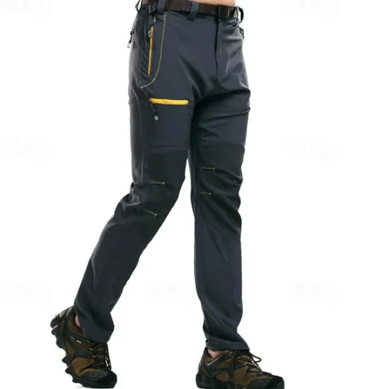 OUKU Men's Hiking Pants Trousers Work Pants Summer Outdoor Windproof Breathable Water Resistant Quick Dry Pants / Trousers Bottoms Black Dark Grey Hunting Fishing Climbing L XL 2XL 3XL 4XL / Zipper Pocket