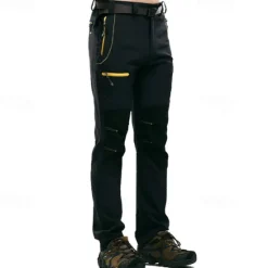 OUKU Men's Hiking Pants Trousers Work Pants Summer Outdoor Windproof Breathable Water Resistant Quick Dry Pants / Trousers Bottoms Black Dark Grey Hunting Fishing Climbing L XL 2XL 3XL 4XL / Zipper Pocket