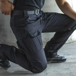 New OUKU Men's Hiking Pants Trousers Work Pants Tactical Cargo Pants Military Summer Spring Outdoor Ripstop Windproof Breathable Quick Dry Bottoms Elastic Waist Zipper Pocket Gray Green Black Climbing Camping