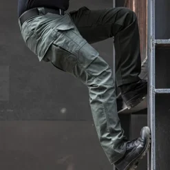 New OUKU Men's Hiking Pants Trousers Work Pants Tactical Cargo Pants Military Summer Spring Outdoor Ripstop Windproof Breathable Quick Dry Bottoms Elastic Waist Zipper Pocket Gray Green Black Climbing Camping