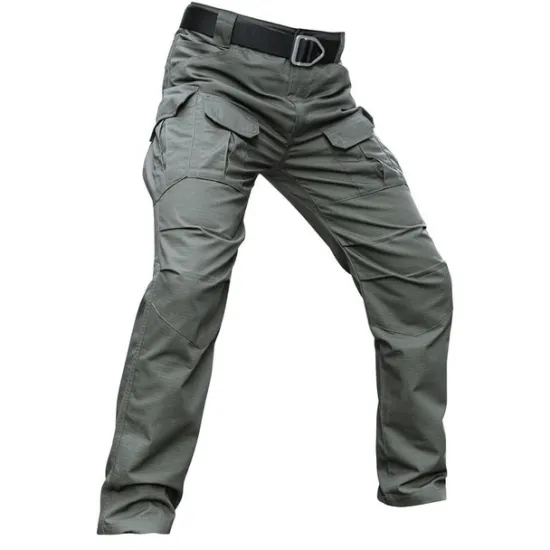 New OUKU Men's Hiking Pants Trousers Work Pants Tactical Cargo Pants Military Summer Spring Outdoor Ripstop Windproof Breathable Quick Dry Bottoms Elastic Waist Zipper Pocket Gray Green Black Climbing Camping