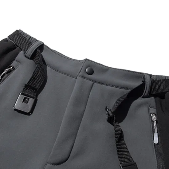Sale OUKU Men's Hiking Pants Trousers Fleece Lined Pants Softshell Pants Winter Outdoor Thermal Warm Windproof Zipper Pocket Stretchy Pants / Trousers Bottoms Elastic Waist Black Fleece Hunting Army Green