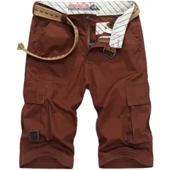 Outlet OUKU Men's Hiking Shorts Hiking Cargo Shorts Military Solid Color Summer Outdoor 12" Comfort Ripstop Multi-Pockets Breathable Cotton Knee Length Shorts Army Green Khaki Burgundy Green Black Work Hunting