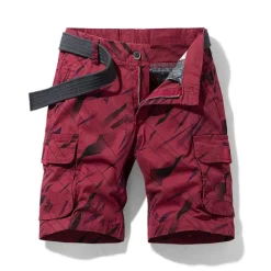 Clearance OUKU Men's Hiking Shorts Hiking Cargo Shorts Military Summer Outdoor 10" Regular Fit Ripstop Quick Dry Multi Pockets Breathable Cotton Knee Length Shorts Bottoms Red Dark Gray Khaki Black Dark Blue Work