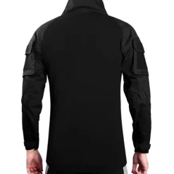 Online OUKU Men's Hiking Tee shirt Tactical Military Assault Combat Shirt Vintage Graphic Tee Long Sleeve Slim Fit Camo T Shirt with Zipper Sweatshirt Top Outdoor Quick Dry Lightweight Breathable Sweat wicking