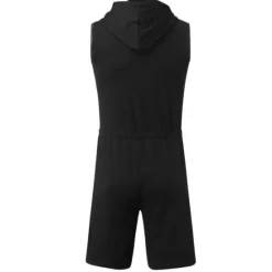 Best OUKU Mens Hooded Sleeveless Onesie Stretchy Jumpsuit Breathable Tight Onesies with Zipper