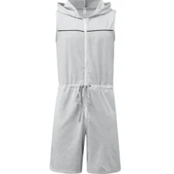 Best OUKU Mens Hooded Sleeveless Onesie Stretchy Jumpsuit Breathable Tight Onesies with Zipper