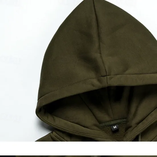Outlet OUKU Men's Hoodie Army Green Coffee Hooded Color Block Camouflage Patchwork Pocket Sports & Outdoor Daily Holiday Streetwear Basic Casual Spring & Fall Clothing Apparel Hoodies Sweatshirts