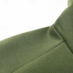 OUKU Men's Hoodie Hooded Color Block Patchwork Pocket Sports & Outdoor Daily Holiday Streetwear Basic Casual Spring & Fall Clothing Apparel Hoodies Sweatshirts Army Green