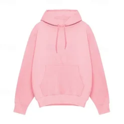 Best OUKU Men's Hoodie Black White Pink Light Grey Dark Gray Hooded Plain Pocket Sports & Outdoor Daily Holiday Streetwear Basic Casual Spring & Fall Clothing Apparel Hoodies Sweatshirts
