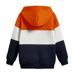 Best OUKU Men's Hoodie Black Wine Orange Light Grey Hooded Color Block Jacquard Patchwork Ribbed Textured Sports & Outdoor Daily Holiday Polyester Textured Streetwear Basic Casual Fall & Winter Clothing Apparel