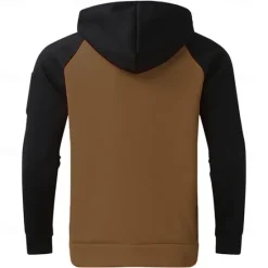 Sale OUKU Men's Hoodie Black Yellow Red Blue Orange Hooded Color Block Sports & Outdoor Daily Holiday Streetwear Cool Casual Spring & Fall Clothing Apparel Hoodies Sweatshirts