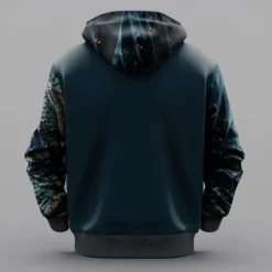 Best OUKU Men's Hoodie Hooded Dragon 3D Print Cool Fall Winter Clothing Apparel Hoodies Sweatshirts Blue