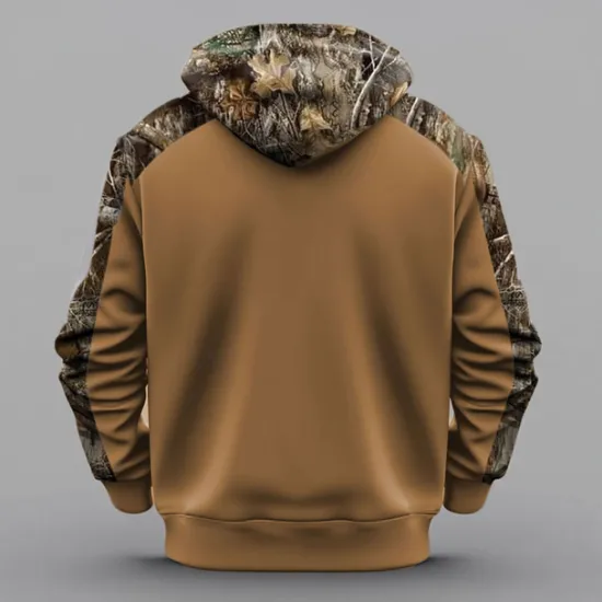 Clearance OUKU Men's Hoodie Brown 2# Brown 3# Brown Hooded Camouflage Camo / Camouflage 3D Print Cool Fall Winter Clothing Apparel Hoodies Sweatshirts