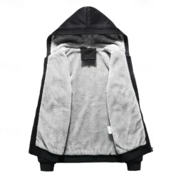 New OUKU Men's Hoodie Fleece Hoodie Navy Blue Light Grey Dark Gray Hooded Camouflage Zipper Color Block Sports & Outdoor Casual Daily Polyester Streetwear Cool Casual Fall Winter Clothing Apparel Hoodies