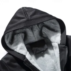 New OUKU Men's Hoodie Fleece Hoodie Navy Blue Light Grey Dark Gray Hooded Camouflage Zipper Color Block Sports & Outdoor Casual Daily Polyester Streetwear Cool Casual Fall Winter Clothing Apparel Hoodies
